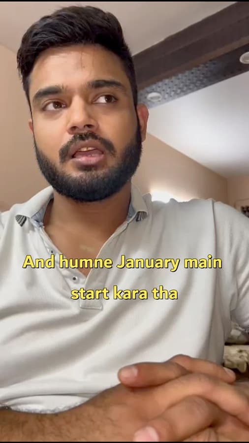 A client talking to camera about starting his coaching in January.